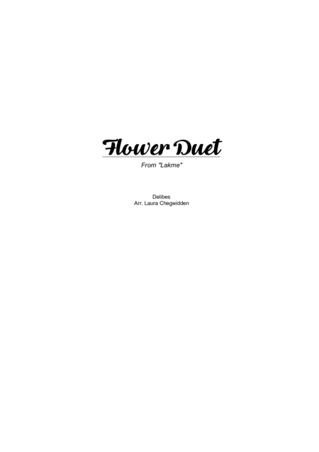 Free Sheet Music Flower Duet For String Duo