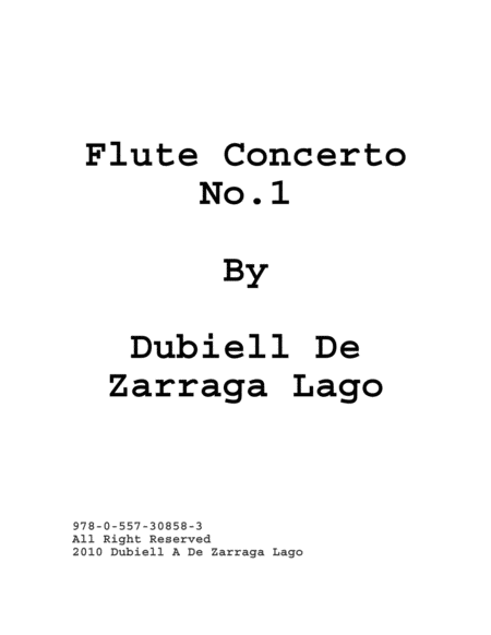 Flute Concerto No 1 Score Sheet Music