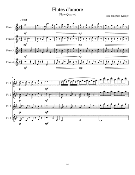 Free Sheet Music Flutes D Amore