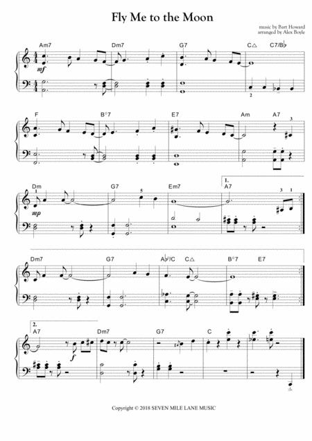 Free Sheet Music Fly Me To The Moon Easy Piano