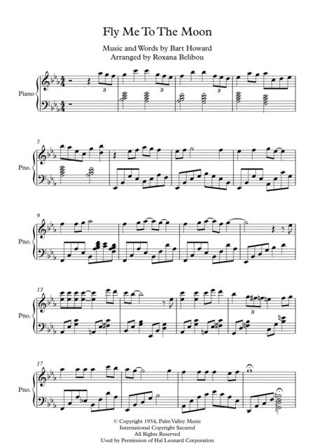 Fly Me To The Moon In Other Words Piano Sheet Music