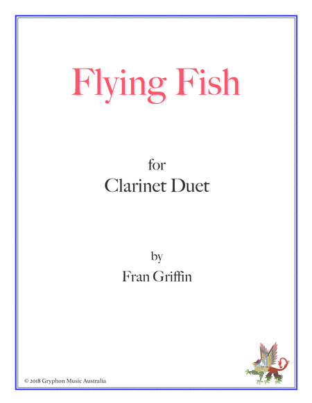 Free Sheet Music Flying Fish For Clarinet Duet