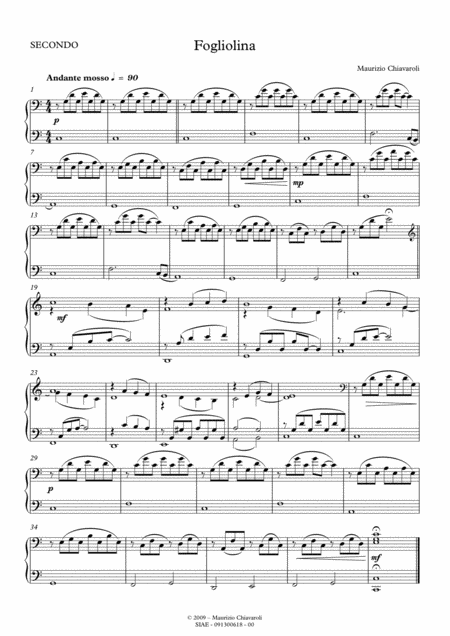 Fogliolina Sheet Music