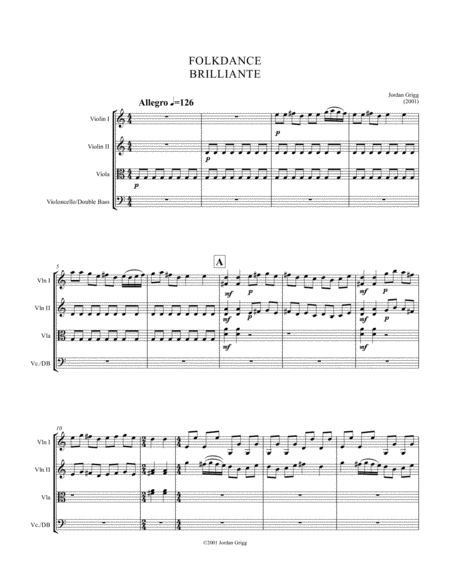 Free Sheet Music Folkdance Brilliante Arranged For String Orchestra
