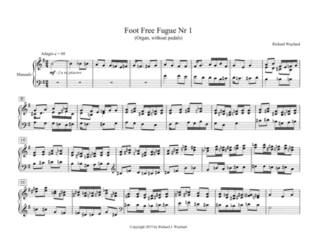 Foot Free Fugue Nr 1 Sheet Music