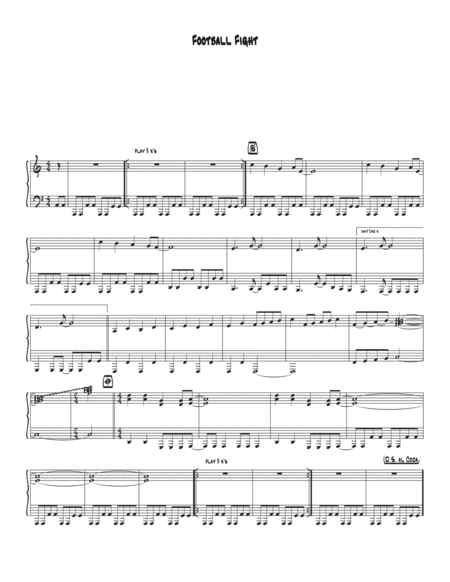 Free Sheet Music Football Fight