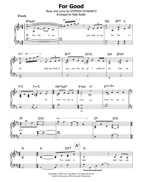 Free Sheet Music For Good Piano Vocal Score