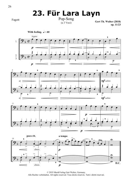 Free Sheet Music For Lara Layn From Woodwind Pop Romanticists