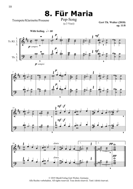 Free Sheet Music For Maria From Brass Pop Romanticists