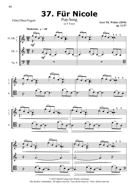 Free Sheet Music For Nicole From Woodwind Pop Romanticists