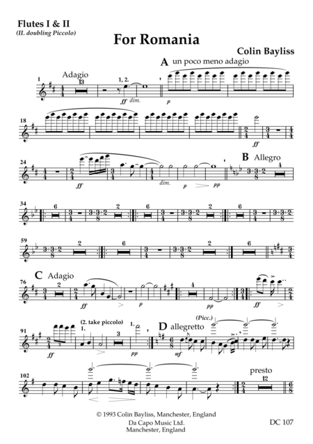 Free Sheet Music For Romania Parts