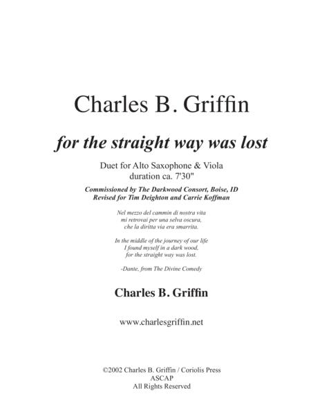 For The Straight Way Was Lost Alto Saxophone And Viola Duet Sheet Music