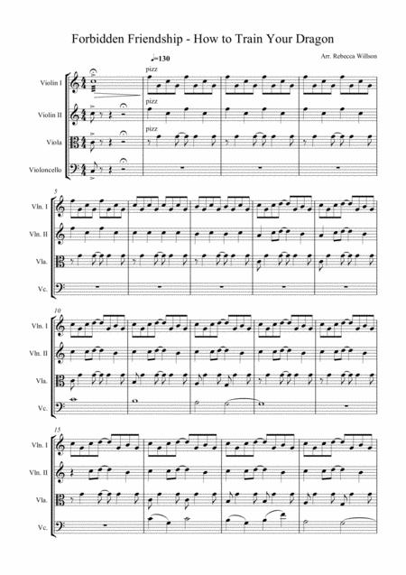 Free Sheet Music Forbidden Friendship Fr How To Train Your Dragon