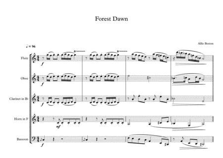 Free Sheet Music Forest Dawn