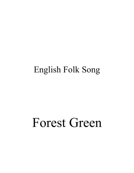 Free Sheet Music Forest Green Trad English Carol Also Known As O Little Town Of Bethlehem And I Saw A Mighty Angel Fly