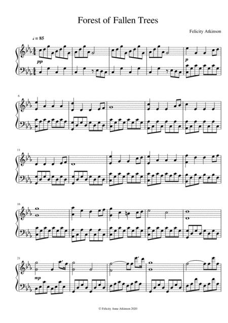 Free Sheet Music Forest Of Fallen Trees