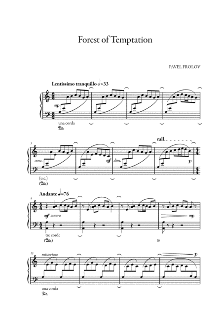 Free Sheet Music Forest Of Temptation