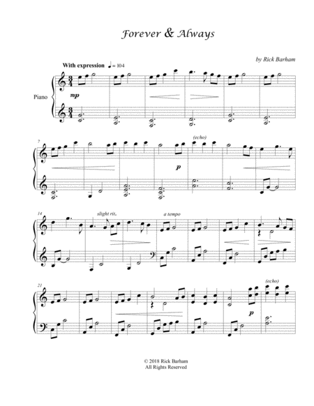 Forever Always Sheet Music