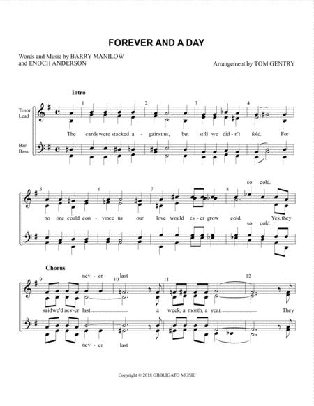 Forever And A Day Ssaa Sheet Music