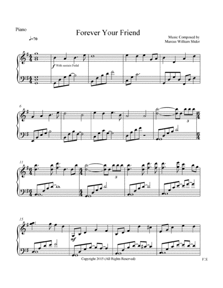 Forever Your Friend Sheet Music