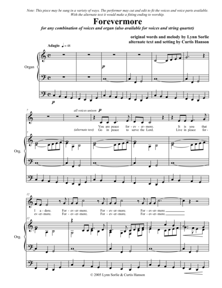 Forevermore Satb With Organ Sheet Music