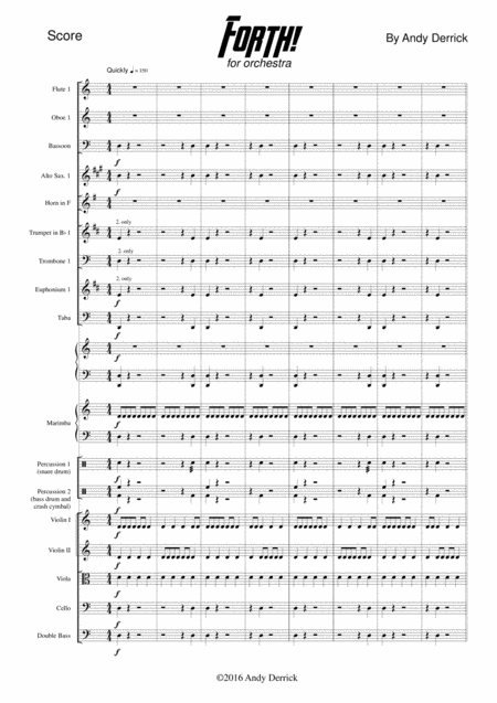 Free Sheet Music Forth For School Orchestra