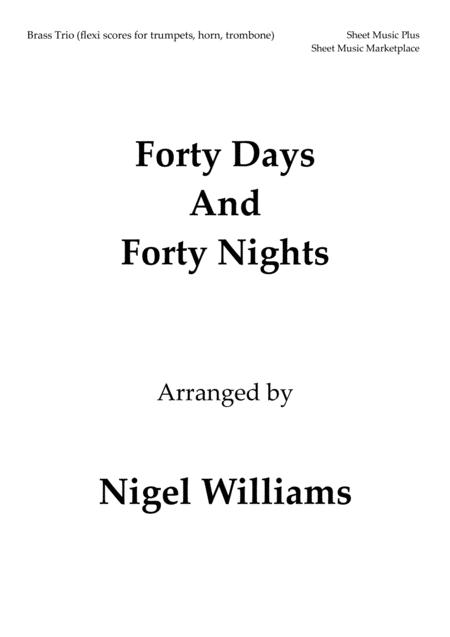 Forty Days And Forty Nights For Brass Trio Sheet Music