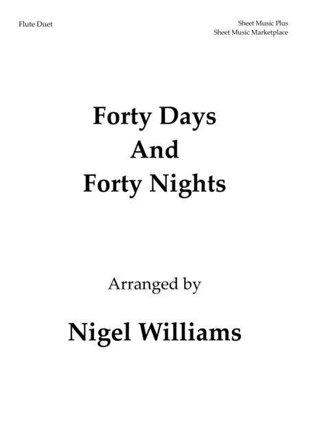 Forty Days And Forty Nights For Flute Duet Sheet Music