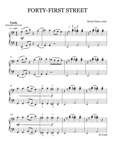 Free Sheet Music Forty First Street Early Intermediate Jazz Piano Solo