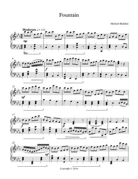 Free Sheet Music Fountain