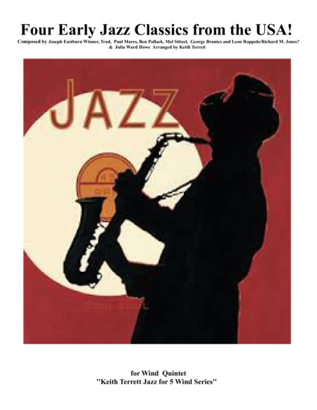 Four Early Jazz Classics From The Usa For Wind Quintet Sheet Music