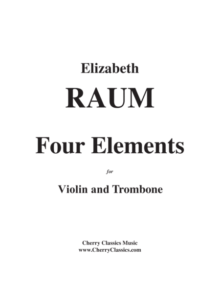 Four Elements For Violin And Trombone Sheet Music