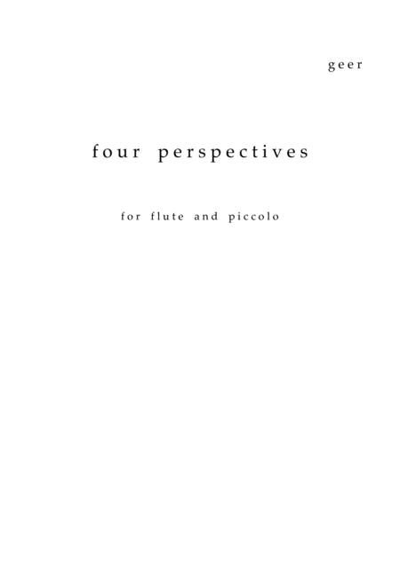 Free Sheet Music Four Perspectives