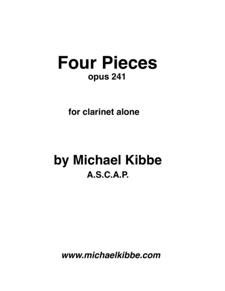 Four Pieces Opus 241 Sheet Music