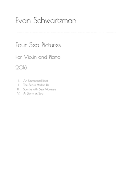 Free Sheet Music Four Sea Pictures For Violin And Piano