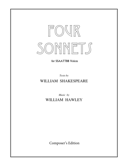 Free Sheet Music Four Sonnets