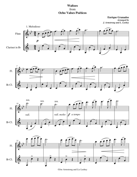 Free Sheet Music Four Waltzes From Ocho Valses Poeticos