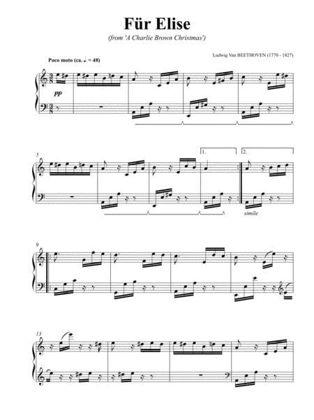 Fr Elise For Piano Solo Sheet Music