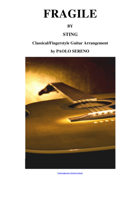 Fragile Sting For Guitar Sheet Music