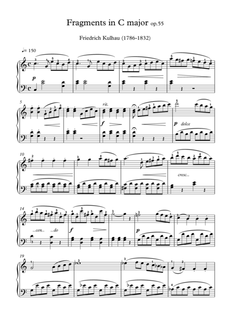 Fragments In C Major Sheet Music