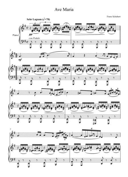 Free Sheet Music Franz Schubert Ave Maria Trumpet Solo