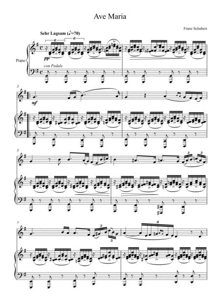 Franz Schubert Ave Maria Violin Solo Sheet Music