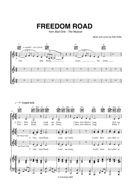 Freedom Road Sheet Music