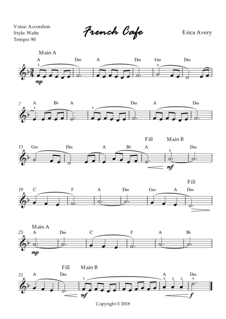 French Cafe Sheet Music