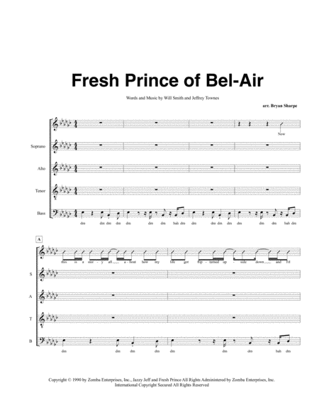 Fresh Prince Of Bel Air Sheet Music