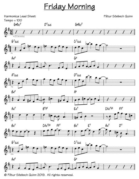 Free Sheet Music Friday Morning