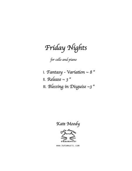 Free Sheet Music Friday Nights Three Movements For Cello And Piano