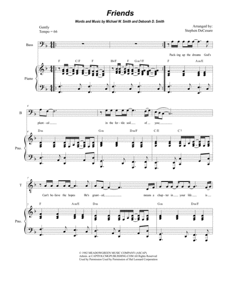 Friends For 2 Part Choir Tb Sheet Music