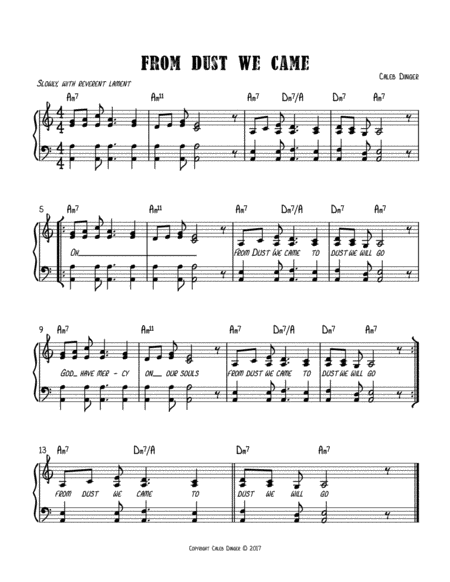 Free Sheet Music From Dust We Came