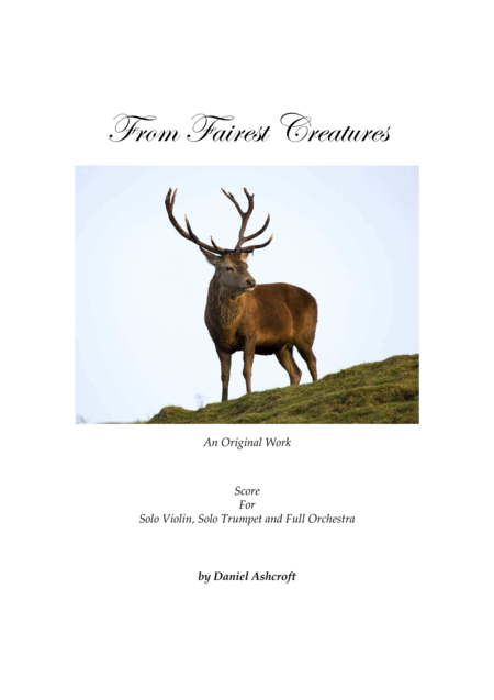 From Fairest Creatures Score Only Sheet Music